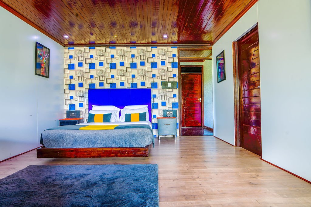 Room interior with ceiling view